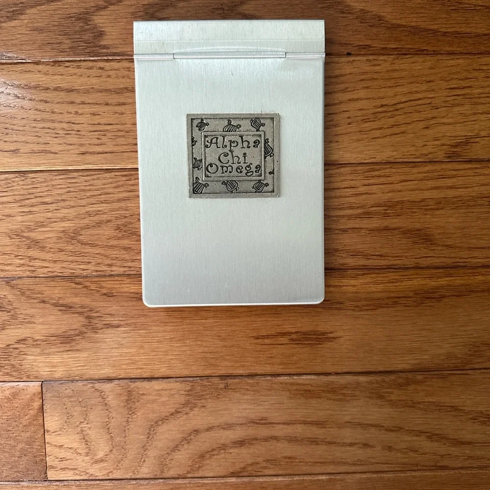 🏛️Silver Notepad with Alpha Chi Omega Design sorority Panhellenic college